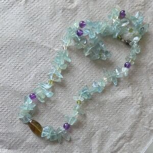 Genuine Demantoid from the Shigar Valley, Pakistan, Genuine Aquamarines Necklace